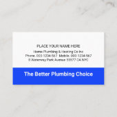 Carte De Visite Red Roof With Leaking Faucet (Dos)