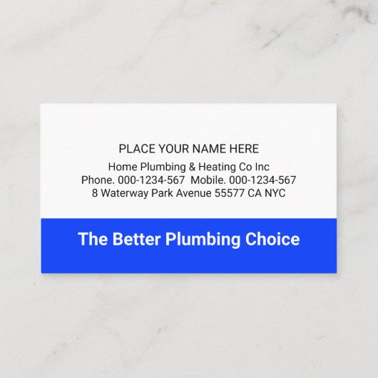 Carte De Visite Red Roof With Leaking Faucet (Dos)