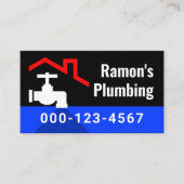 Carte De Visite Red Roof With Leaking Faucet (Devant)