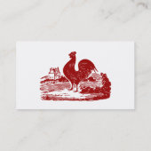 Carte De Visite Red Rooster Old Farmhouse Vintage (Dos)