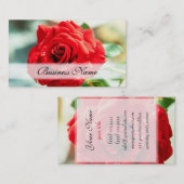 Carte De Visite Red rose flower (Devant / Derrière)