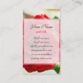 Carte De Visite Red rose flower (Dos)