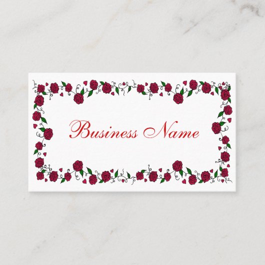 Carte de visite Red Roses (Devant)