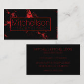 Carte De Visite Red Splash Black RF (Devant / Derrière)