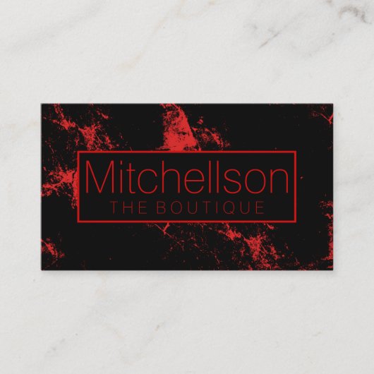 Carte De Visite Red Splash Black RF (Devant)