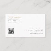 Carte De Visite Red Sports Car, Coordonnées, Code QR, Noir (Dos)