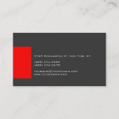 Carte de visite Red Stripe Grey (Dos)