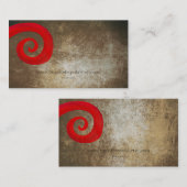 Carte De Visite Red Swirl (Devant / Derrière)