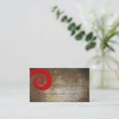 Carte De Visite Red Swirl (Debout devant)