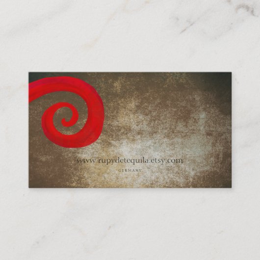 Carte De Visite Red Swirl (Devant)