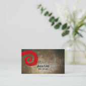 Carte De Visite Red Swirl (Debout devant)