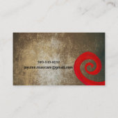 Carte De Visite Red Swirl (Dos)