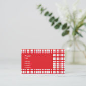 Carte De Visite Red Tartan (Debout devant)