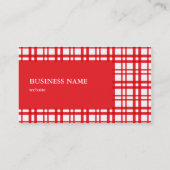 Carte De Visite Red Tartan (Dos)