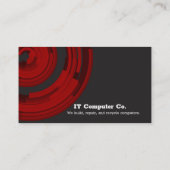 Carte De Visite Red Tech sur Dark Grey (Dos)