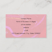 Carte De Visite Red Textured Background with Squiggles and Shapes (Dos)