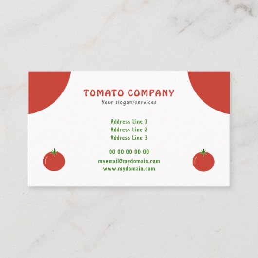 Carte de visite Red Tomato (Devant)