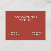 Carte De Visite Red Turquoise Chevron Stripe (Dos)