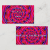 Carte De Visite Red Violet and Blue Spiral (Devant / Derrière)