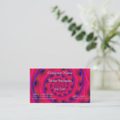 Carte De Visite Red Violet and Blue Spiral (Debout devant)