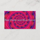 Carte De Visite Red Violet and Blue Spiral (Dos)