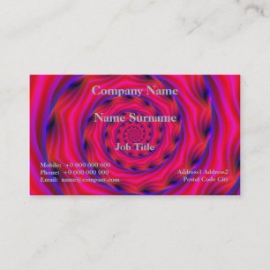 Carte De Visite Red Violet and Blue Spiral