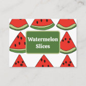 Carte De Visite Red Watermelon Slice Fruit (Devant)