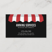 Carte De Visite Red White Awning Services Cleaning Professionnel (Devant)