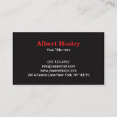 Carte De Visite Red White Roofing House Climber Business Card (Dos)