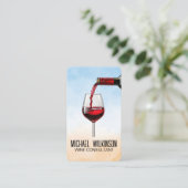 Carte De Visite Red Wine Bottle | Restaurant  (Debout devant)