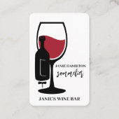 Carte De Visite Red Wine Glass Bar Winery Code QR (Devant)