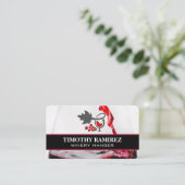 Carte De Visite Red Wine Glass | Restaurant | Vineyard (Debout devant)
