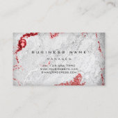 Carte De Visite Red Wine Gris Marbre Pierre Gris Manager Abstrait (Dos)