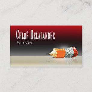 Carte De Visite Rédacteur 5 de romancier de Chloé élégant