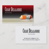 Carte De Visite Rédacteur 5 de romancier de Chloé élégant (Devant / Derrière)