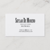 Carte De Visite Rédacteur 5 d'écrivain indépendant élégant (Dos)