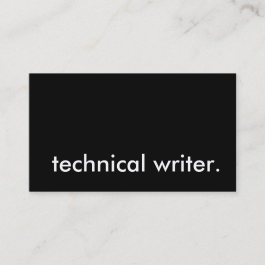 Carte De Visite rédacteur technique. (Devant)