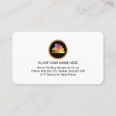 Carte De Visite Reddish Grunge Paint Painter Service (Dos)