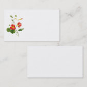 Carte de visite Redoute Red Flowers (Devant / Derrière)