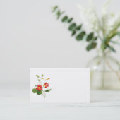 Carte de visite Redoute Red Flowers (Debout devant)