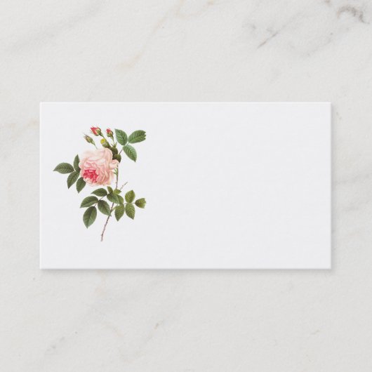 Carte de visite Redoute Rose rose (Devant)