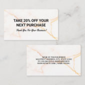 Carte De Visite Réduction | Marbre (Devant / Derrière)