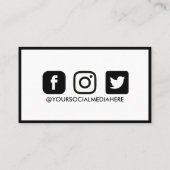 Carte De Visite Réduction sur Instagram Merci Elegant (Dos)