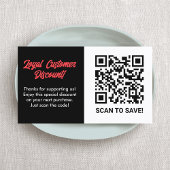 Carte De Visite Réduction sur la fidélité du client Code QR