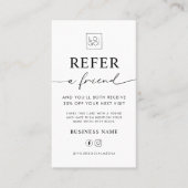 Carte De Visite Refer A Friend Business Editable Referral Card (Devant)