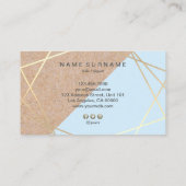 Carte De Visite Référence bleue en pastel imprimée par Papier (Dos)