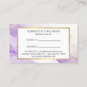 Carte De Visite Référence de l'aquarelle de lavande Abstraite (Dos)