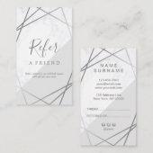 Carte De Visite Référence de marbre géométrique de verticale de (Devant / Derrière)