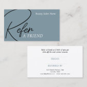 Carte De Visite Référence minimaliste raffinée (Devant / Derrière)