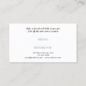 Carte De Visite Référence minimaliste raffinée (Dos)